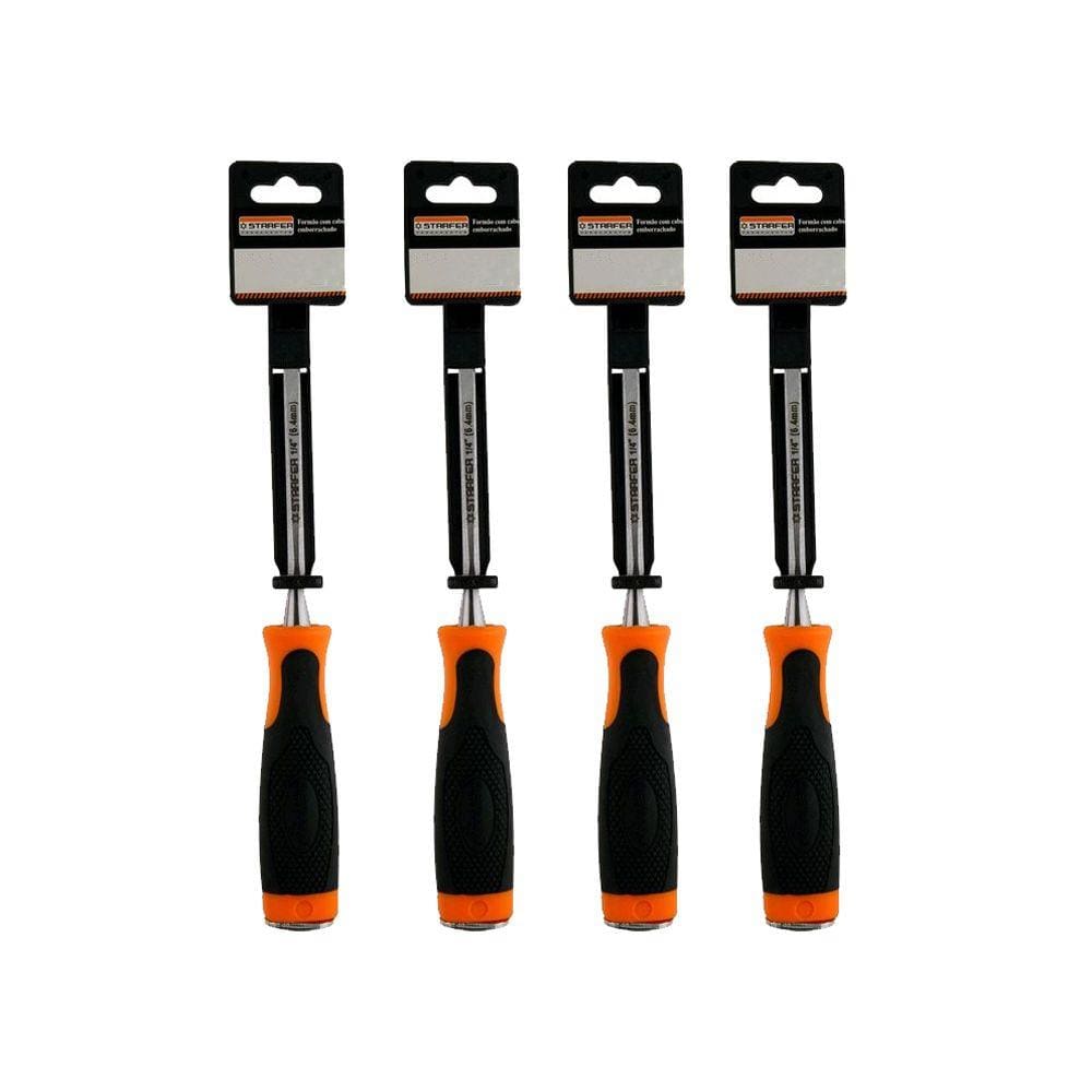 Kit Formão Emborrachado 4 Peças (3/8, 1/2, 3/4 e 1”) Starfer