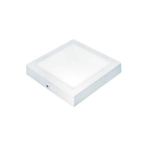 Painel Led de Sobrepor Quadrado Lux 18w Autovolt Branco 21cm 3000k Luz Amarela