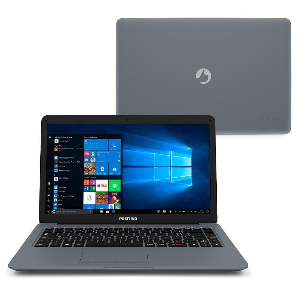 Notebook Positivo Motion I3464A, Core i3-7020U, 4GB, 64GB SSD, Tela 14”, Windows 10