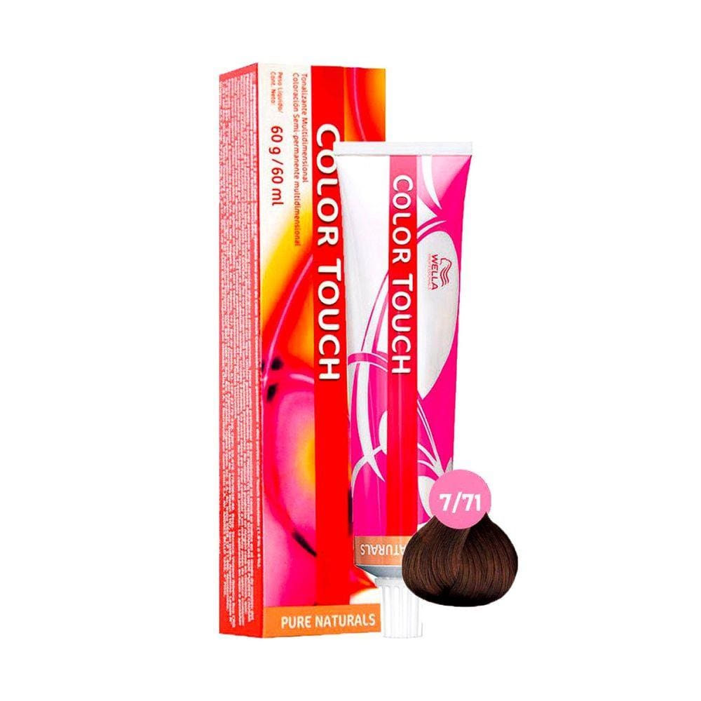 Wella Professionals Color Touch 7/71 Louro Médio Marrom Acinzentado - Tonalizante 60ml