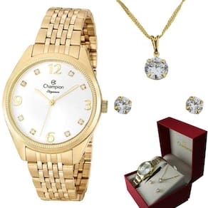 Kit Relógio Champion Elegance Feminino CN26251W