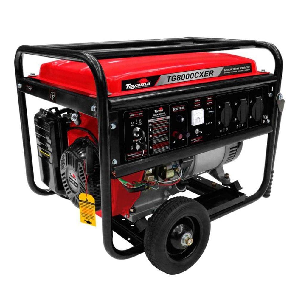 Gerador de Energia à Gasolina 7,2 Kva Partida Elétrica TG8000CXER TOYAMA