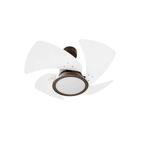 Ventilador De Teto Tornado Venti-Delta Led 4 Pás 130W Marrom/Branco -