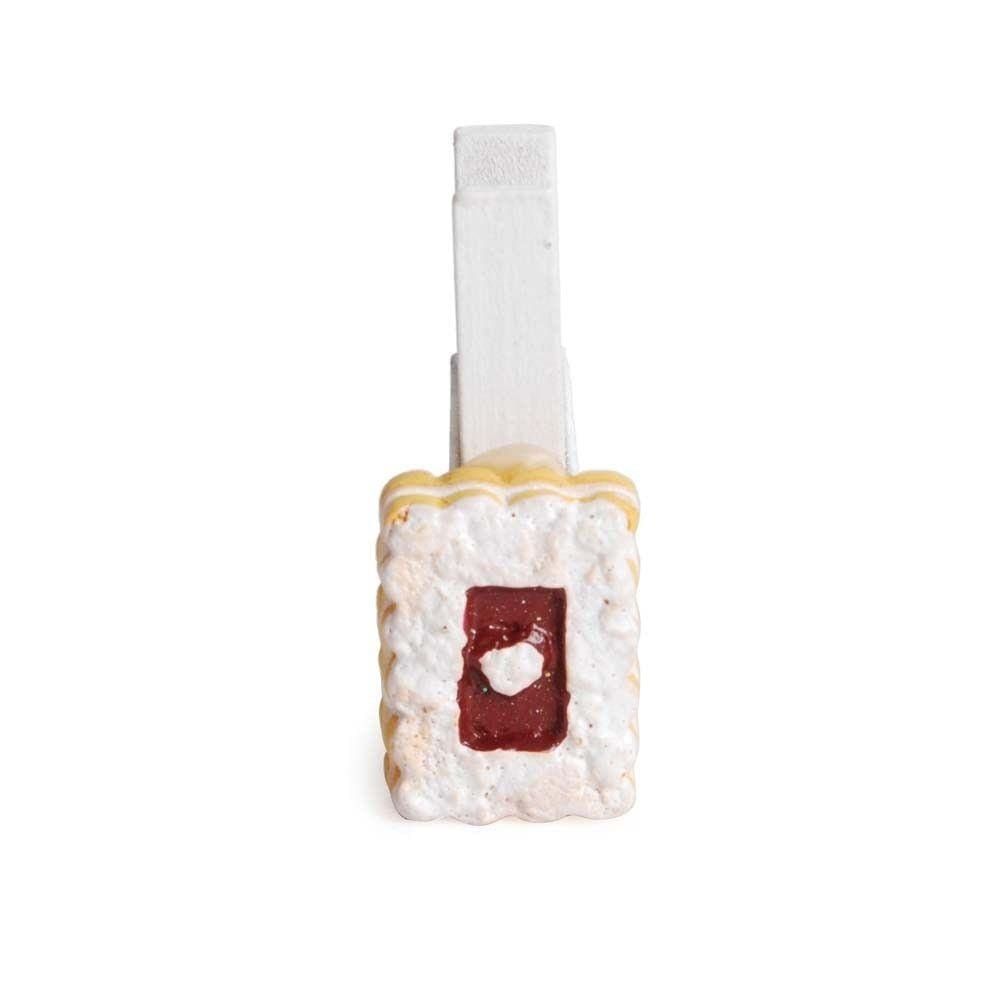 Prendedor Biscoito 6 Pçs Branco