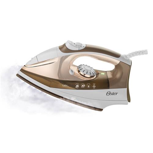 imagem-Ferro de Passar a Vapor Base Cerâmica com Spray Oster Ultra Care 6206 Branco/Champagne - 110V