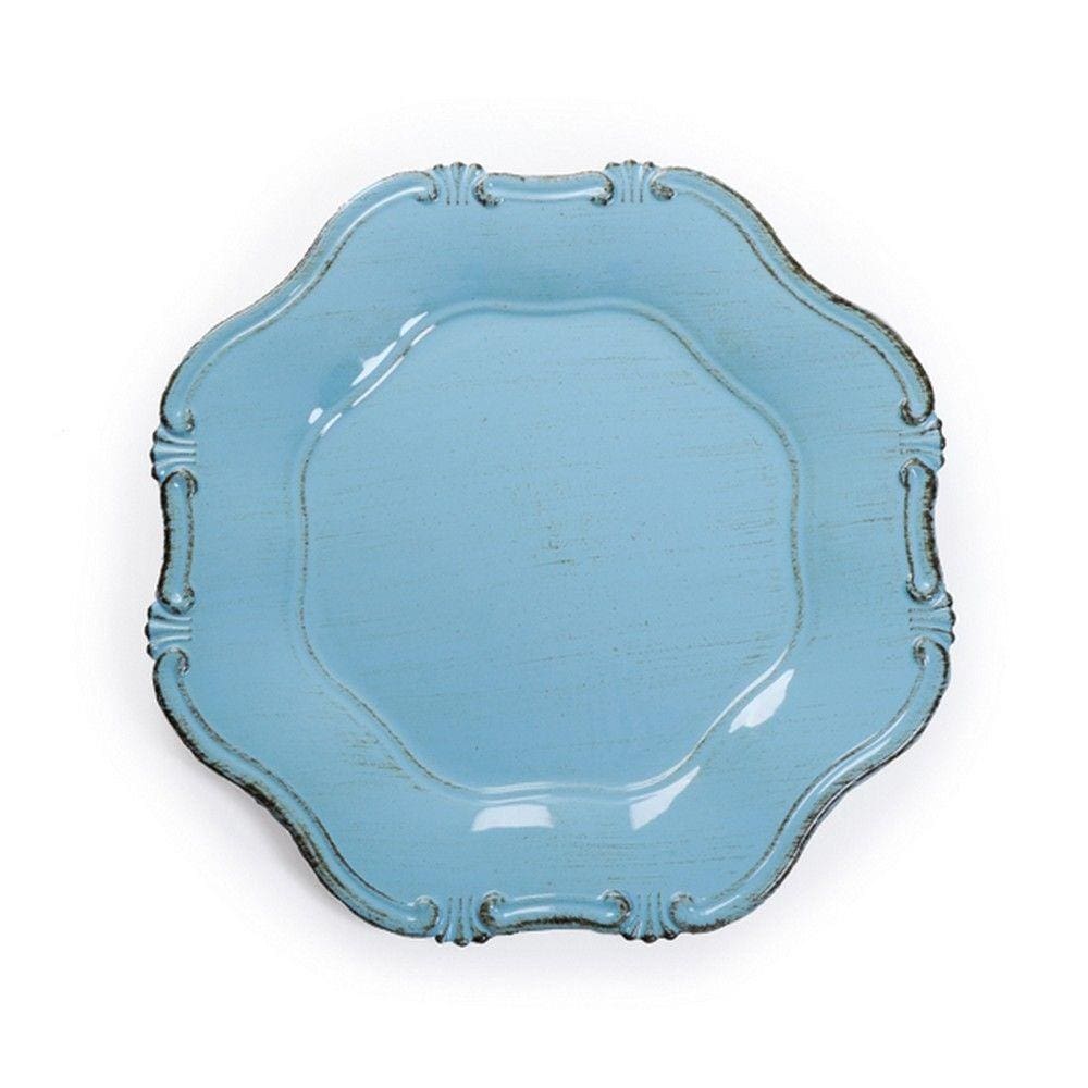 Sousplat Envelhecido P/ Mesa Posta Azul
