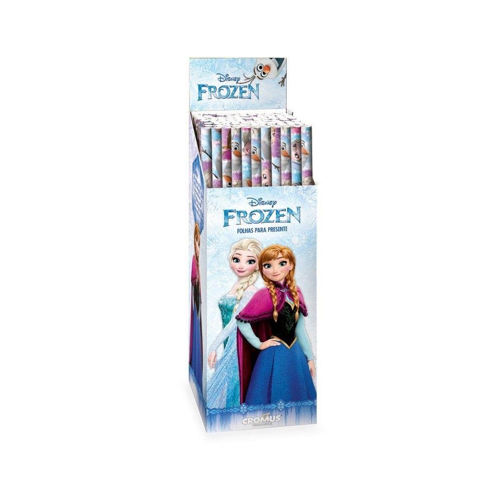 3 Folhas Poli Transp. Frozen Disney Papel Presente