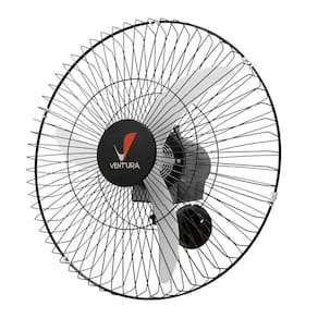 Ventilador Parede Oscilante Venti Delta Ventura 60Cm Preto Bivolt