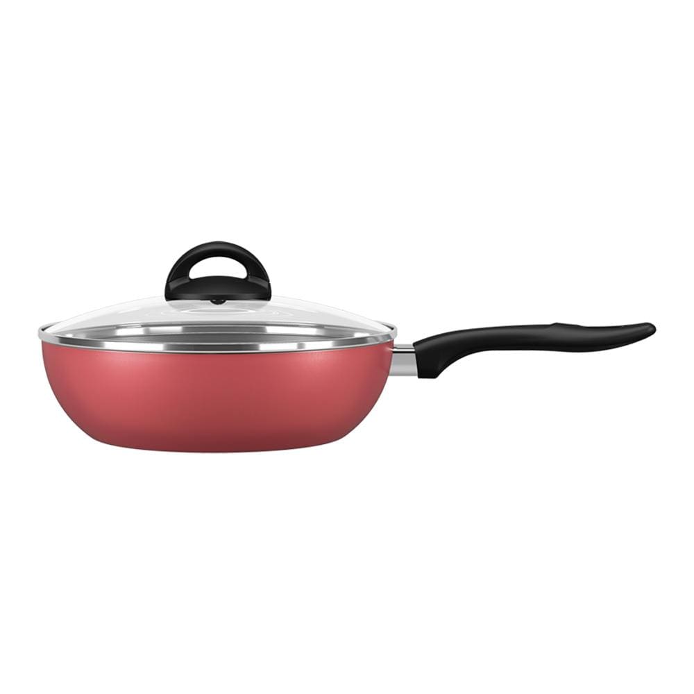 Panela Wok com Tampa Brinox Chilli Antiaderente Pro-Flon - 24 cm