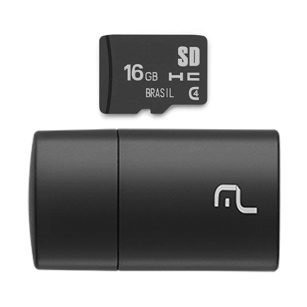 Leitor Usb + Cartão De Memória Classe 4 16Gb - MC172