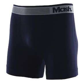 Kit Com 2 Cuecas Boxer Sem Costura Mash- Branca e Marinho- 710.01