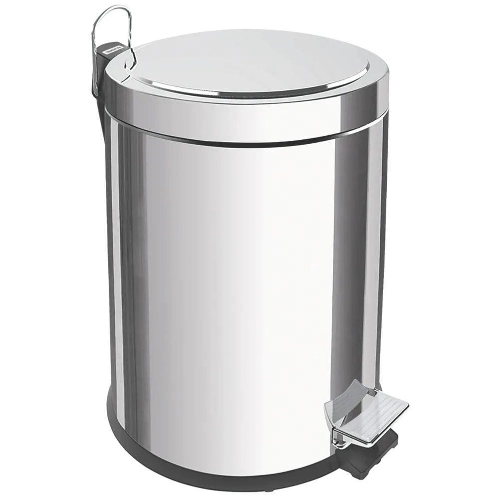 Lixeira Inox Pedal 3 Lts Tramontina Polida Balde Removível