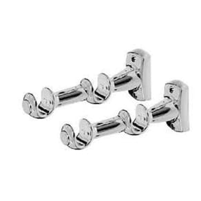 Kit Suporte Cortina Duplo Para Varão 19/28mm Cromado 2 Uni