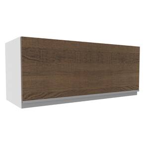 Armário Aéreo Madesa Glamy 80 cm 1 Porta Suspensa - Branco/Rustic