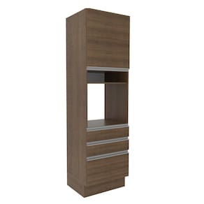 Torre Quente Madesa Glamy 60 cm 1 Porta 3 Gavetas - Rustic
