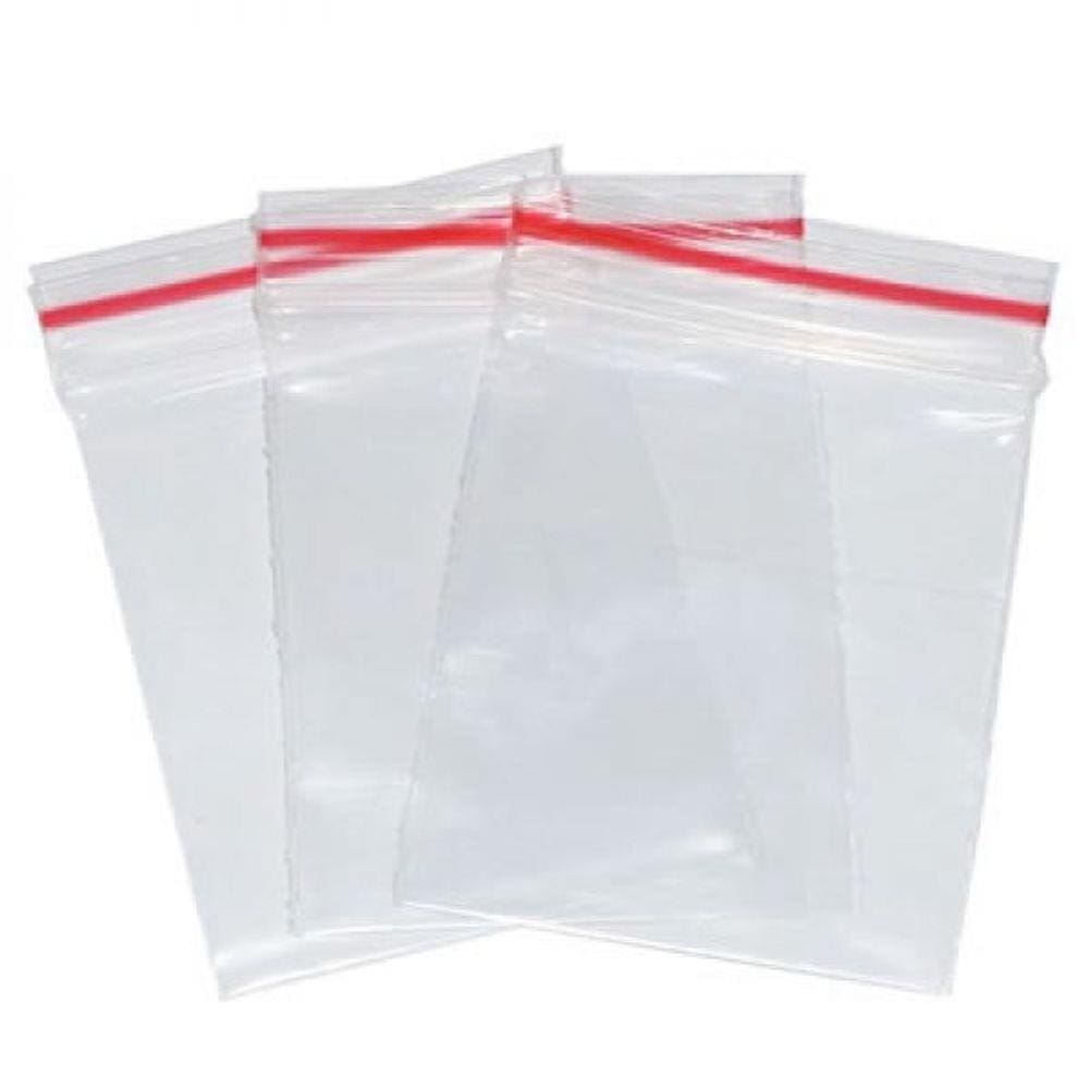 Kit Com 300 Saquinhos Zip Lock: 5X8 Cm E 6X10 Cm