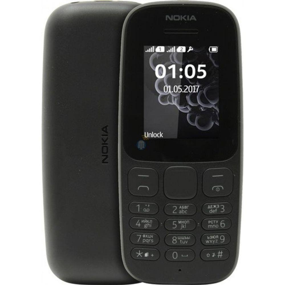 Celular Nokia 105 NK093 Tela 1.8 Dual Chip Preto