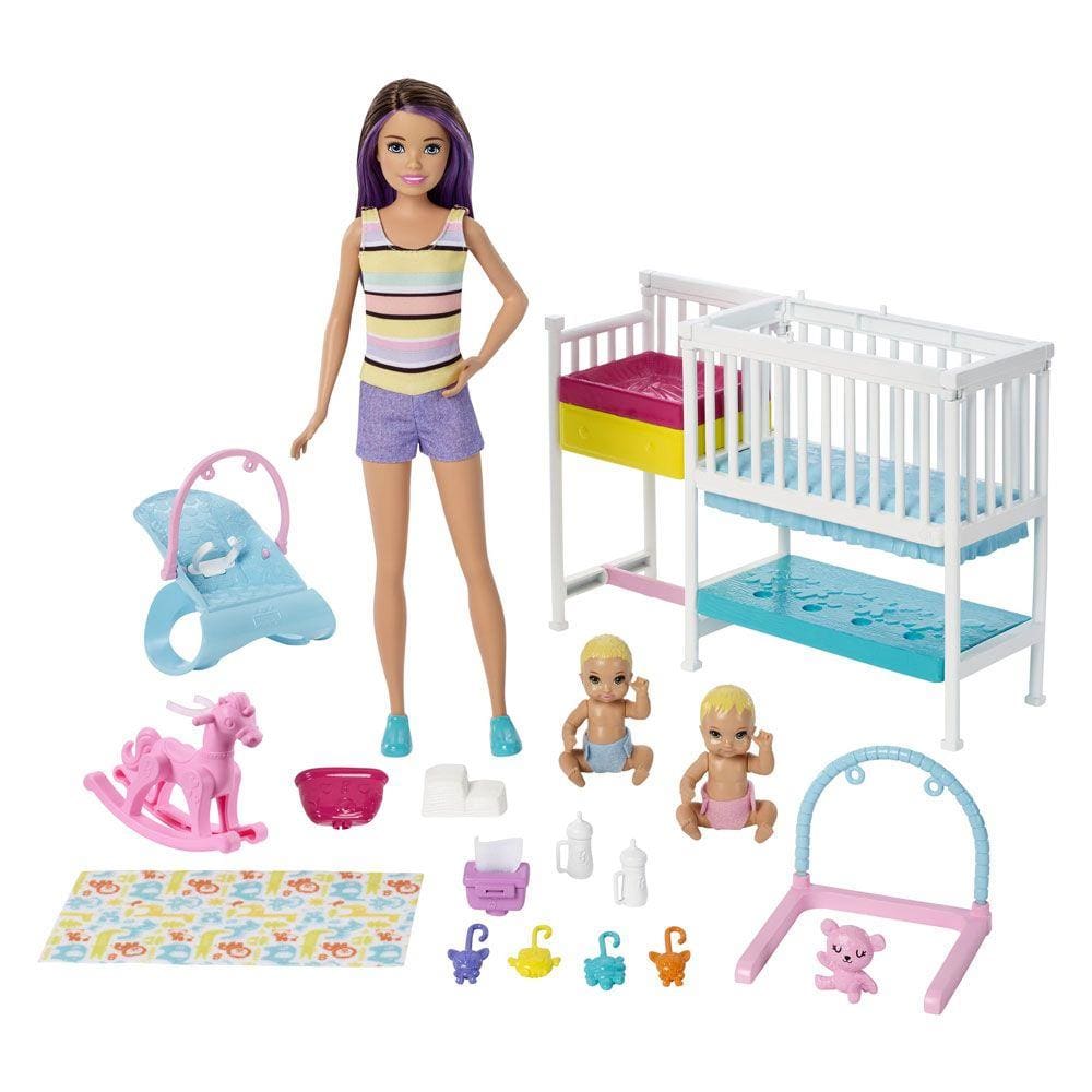 Boneca Estilo Barbie Grávida Articulada + 3 bebês!