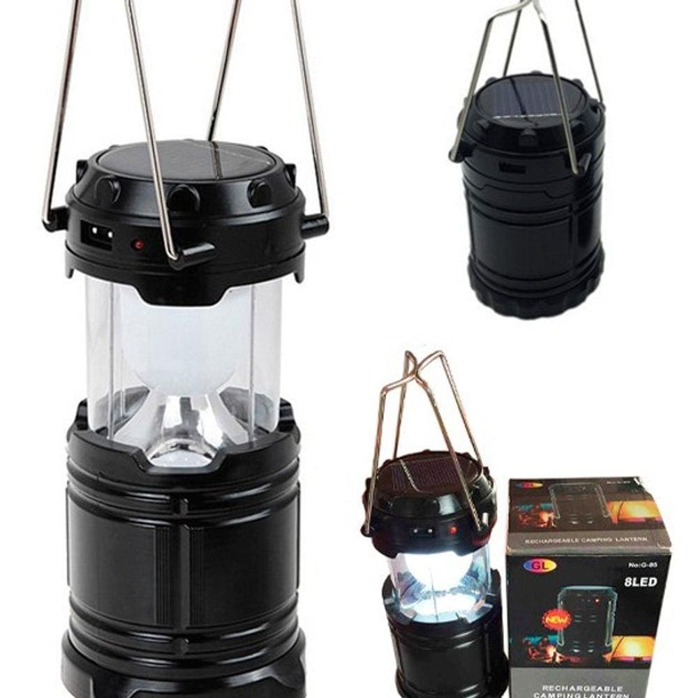 Lanterna Luminária Lampião Led Solar Recarregável