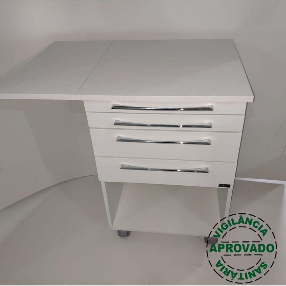 Mesa Auxiliar Para Dentista 03 Gavetas - Deki Premium