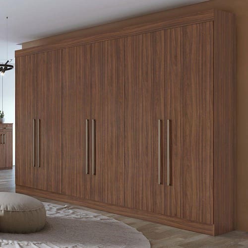 Guarda Roupa Casal 6 Portas 4 Gavetas Castellaro ImbuiaNaturale - Marrom Menor preço em Guarda Roupa Casal 6 Portas 4 Gavetas Castellaro ImbuiaNaturale - Marrom