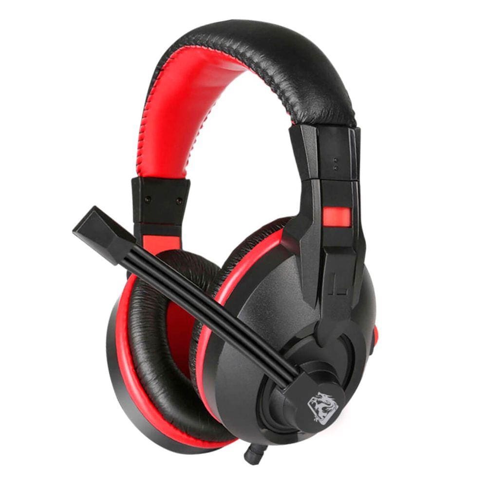Headphone Gamer Exodus com Microfone Preto e Vermelho