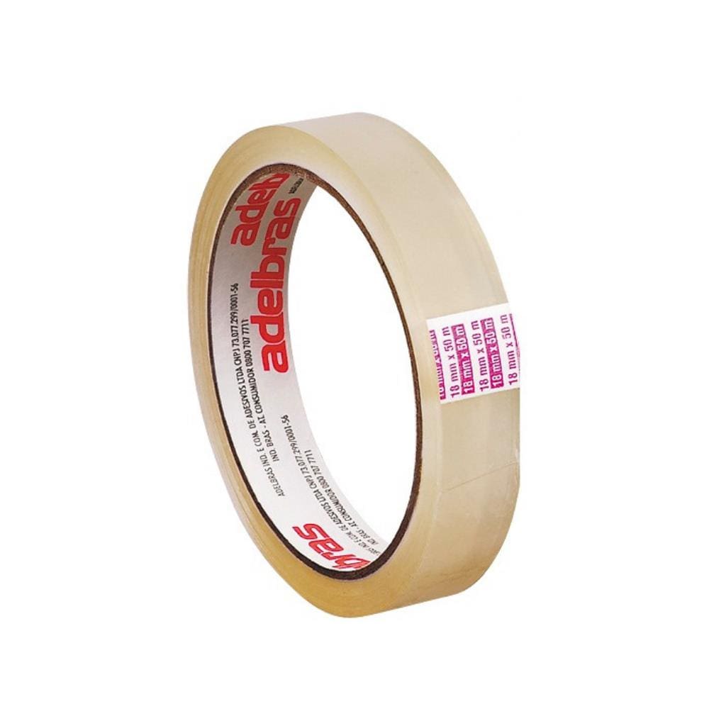 Fita Adesiva Cristal Polisil Clear 18mm x 50m