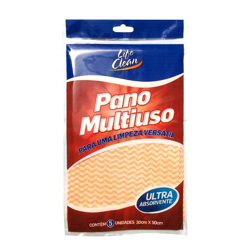Pano Multiuso Laranja 30x50cm 5un