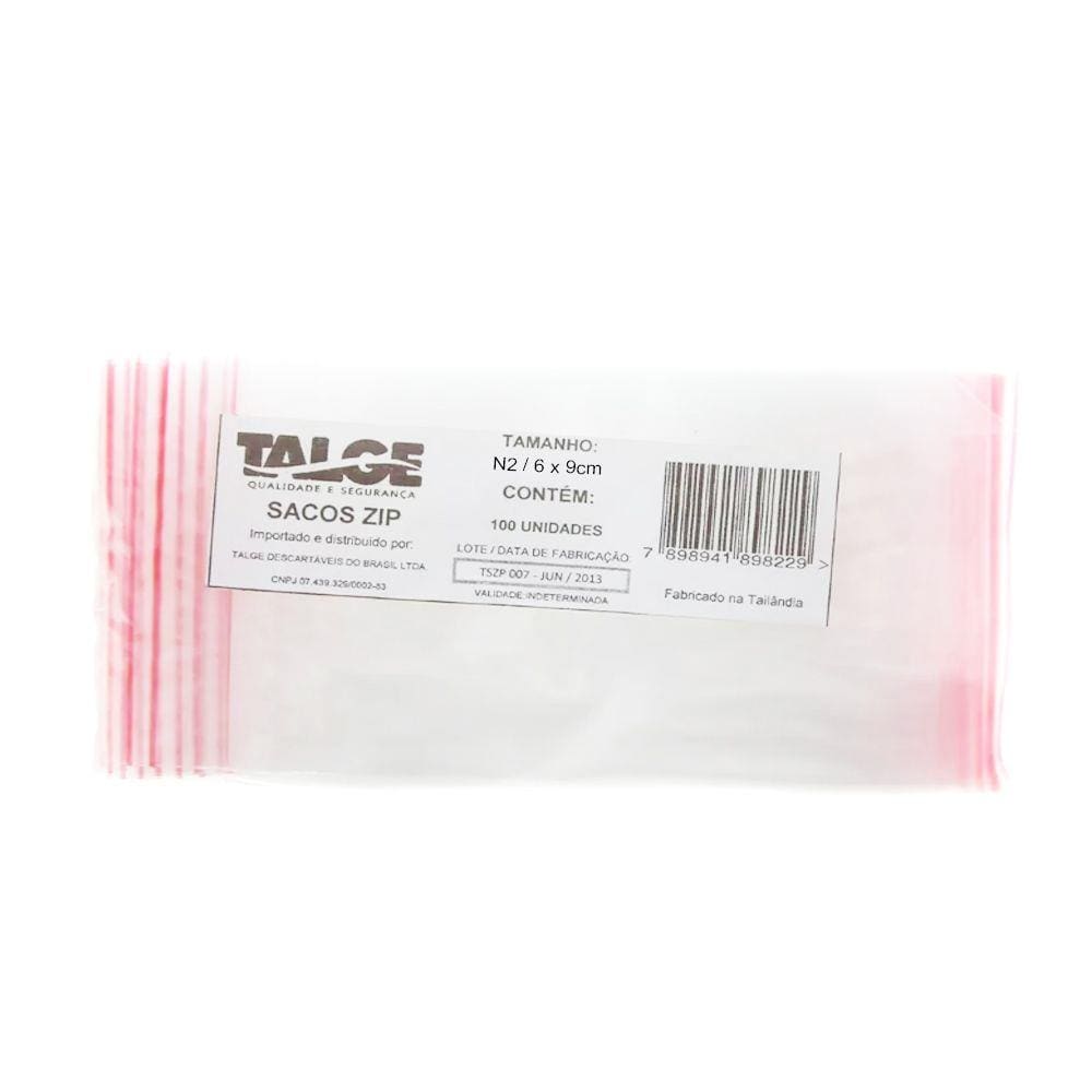 Saco Zip Lock 6x9 - nº2 c/100un