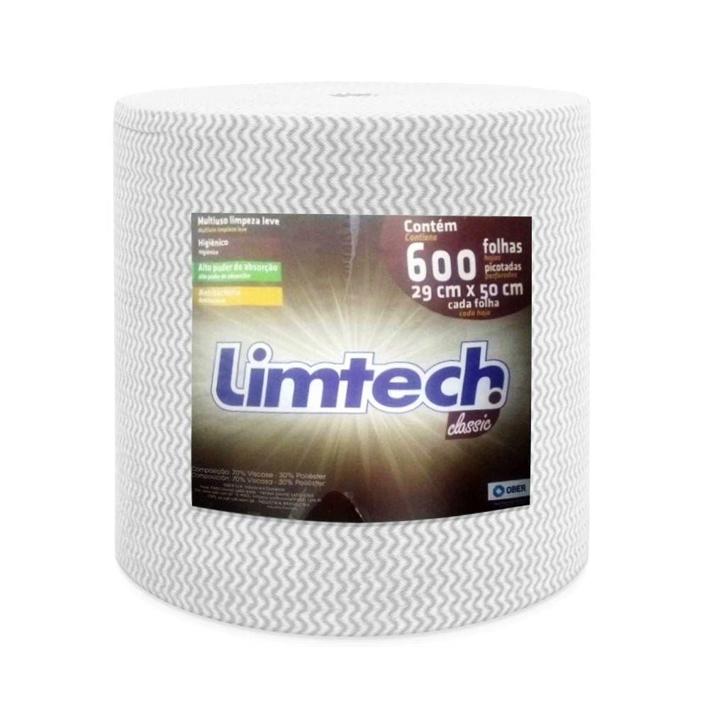 Pano Multiuso Branco Limtech Rolo 29cm x 240m Ober