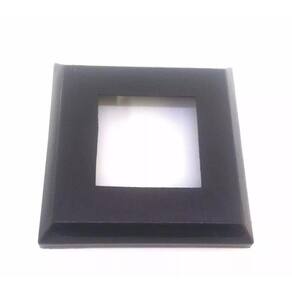 Canopla Nylon Corrimão Quadrada Preta 25 Peças 40X40Mm