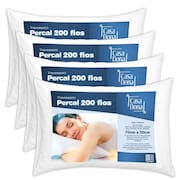 Kit Travesseiro 04 Peças Percal com 200 Fios Casa Dona