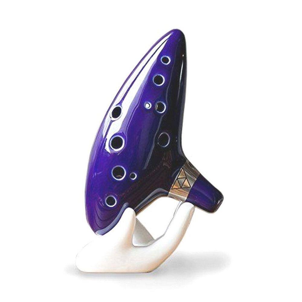 Ocarina Legend Of Zelda 12 Furos Alto Dó Manual e Suporte