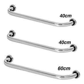 Kit 3 Barras De Apoio Para Banheiro 2 De 40cm - 1 De 60cm