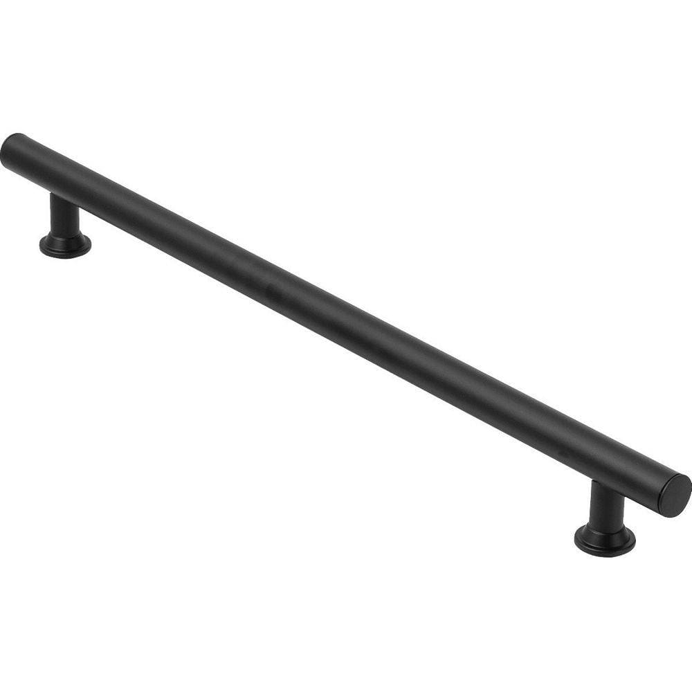 Puxador Para Porta Preto Fosco Tubular 60cm - 1 Lado Só