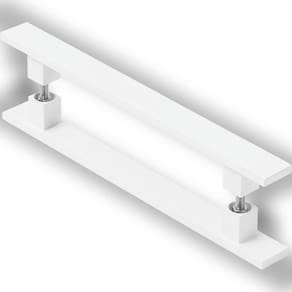 Puxador De Porta Pivotante Barra Chata Duplo Branco 1 Metro