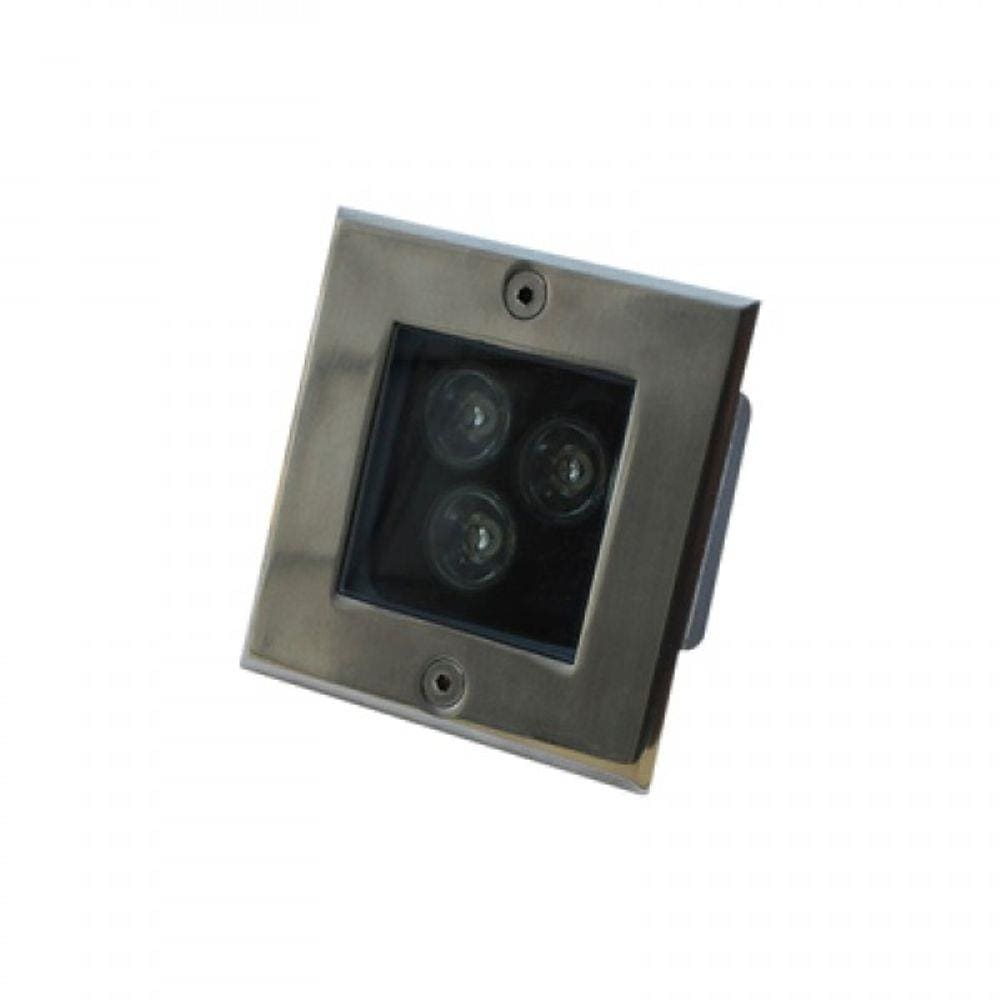 Embutido de Solo de Solo Quadrado Led 3W 3000K
