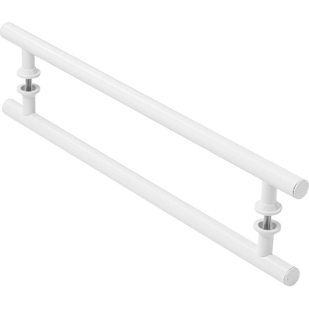 Puxador Branco Para Porta De Vidro Madeira Pivotante 50cm