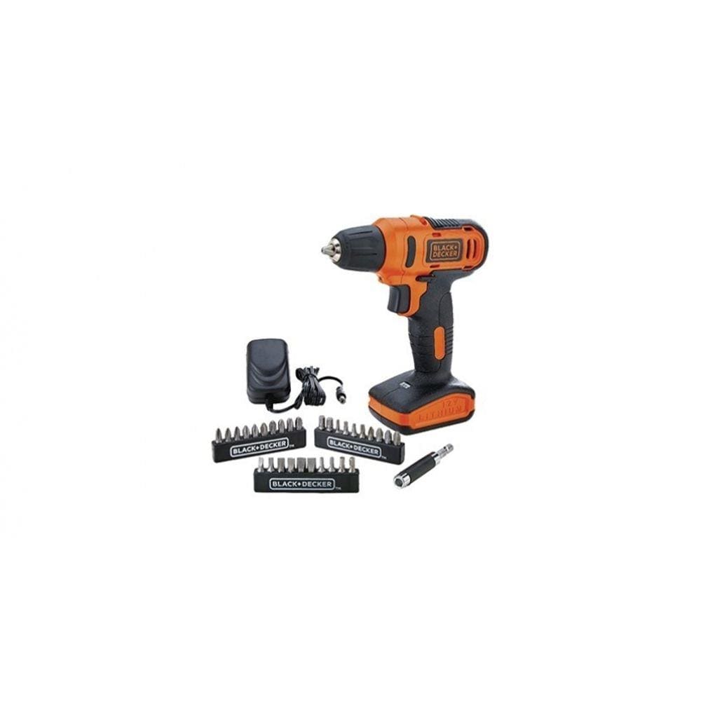 Kit Parafusadeira/Furadeira Bateria 12V Black&Decker LD12SC