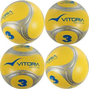 Kit 4 Bolas Futebol De Campo N 3 Sub 12 Oficial Termotec Pu