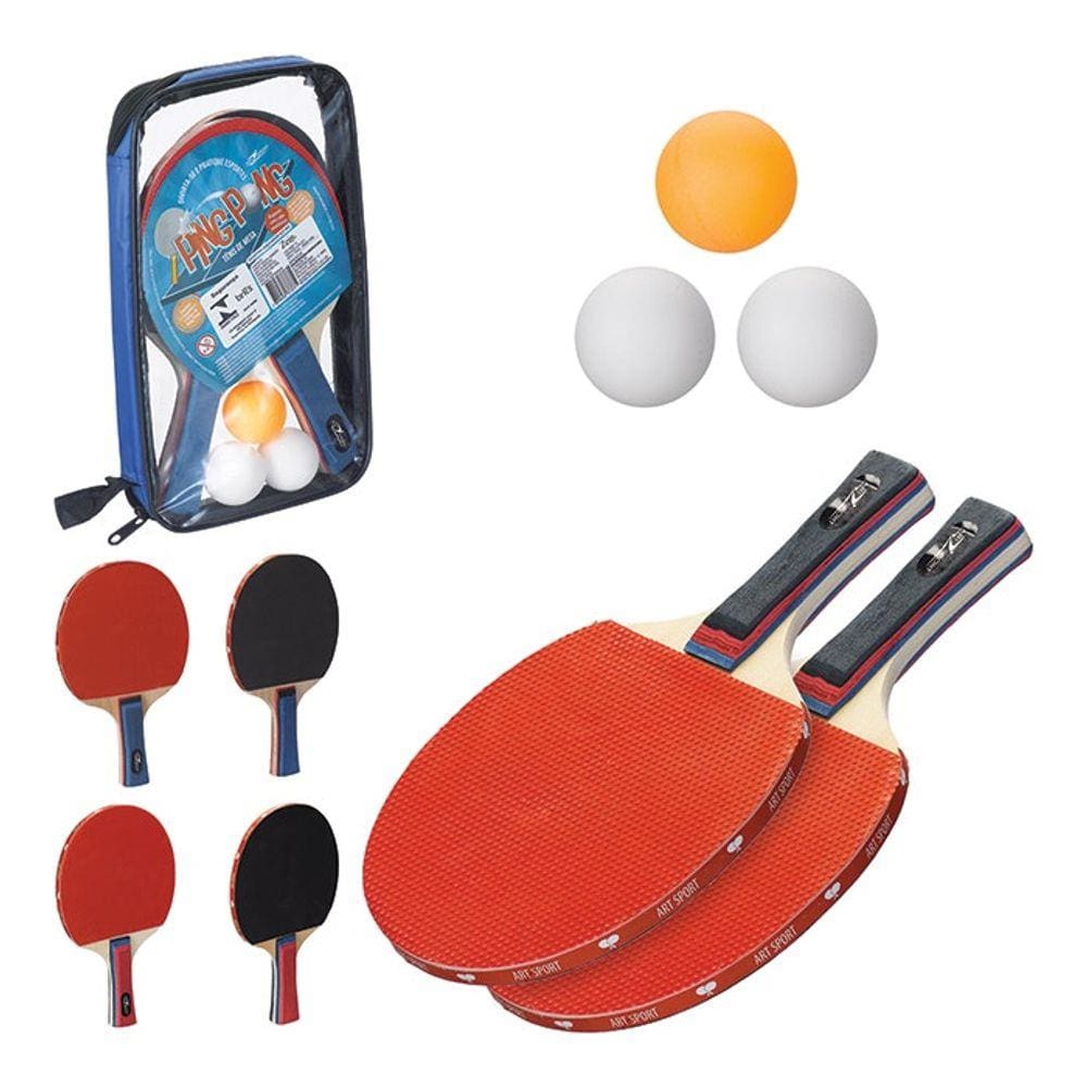 Kit 2 Raquete Tênis Mesa Ping Pong Profissional