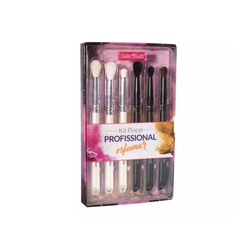 Kit pincel profissional esfumar macrilan wb800