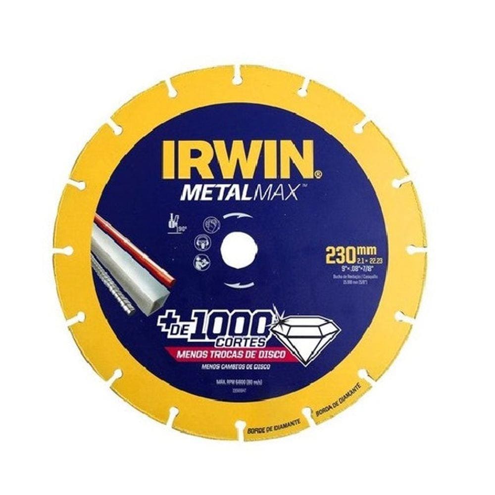 Disco de Corte Diamantado 230mm Profissional MetalMax  Irwin