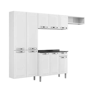 Cozinha Compacta 4 Peças com Paneleiro e Balcão Rose Itatiaia Branco