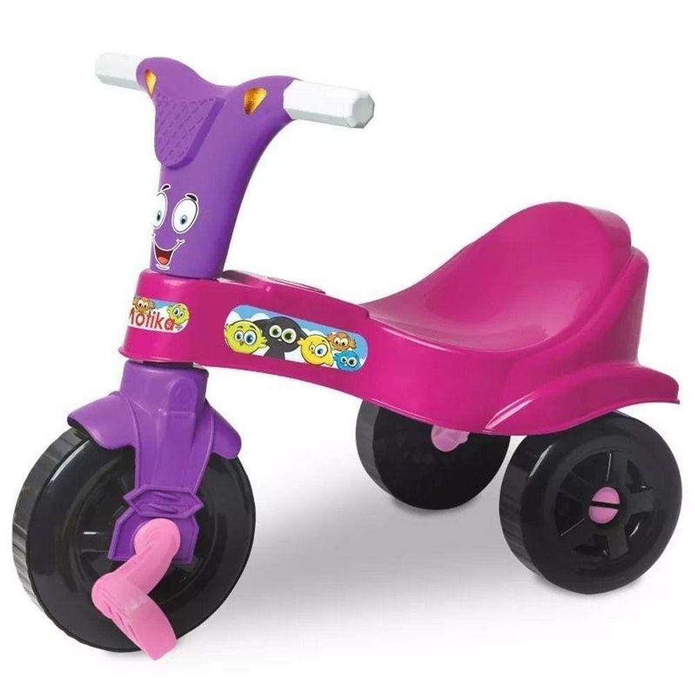 Motoca Infantil Triciclo Encantado Rosa Menina Pais e Filhos