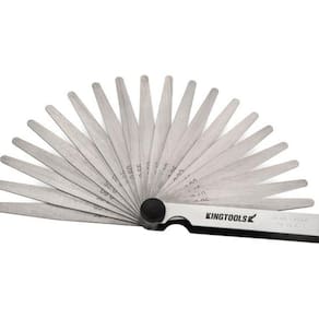 Jogo de Calibre de Folga com 17 Lâminas fabricado em aço Capacidade 0,02 Kingtools 600.020