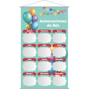 Banner Aniversariante do Mês Pedagógico Escolar 50x80