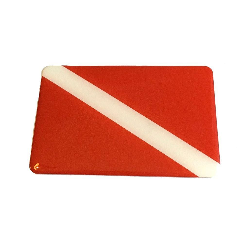 Adesivo resinado da bandeira de mergulho 9x6 cm