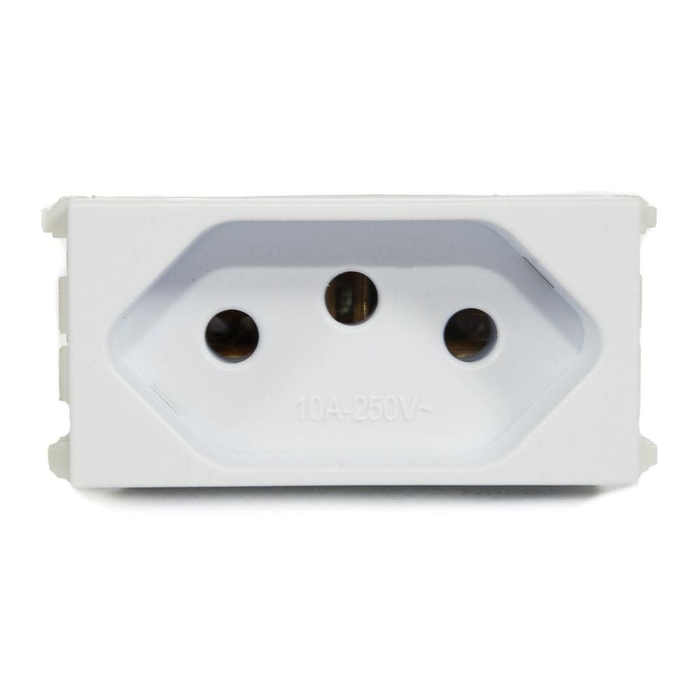 Modulo Tomada de Energia 2P+T Refinatto 10A Weg Branco