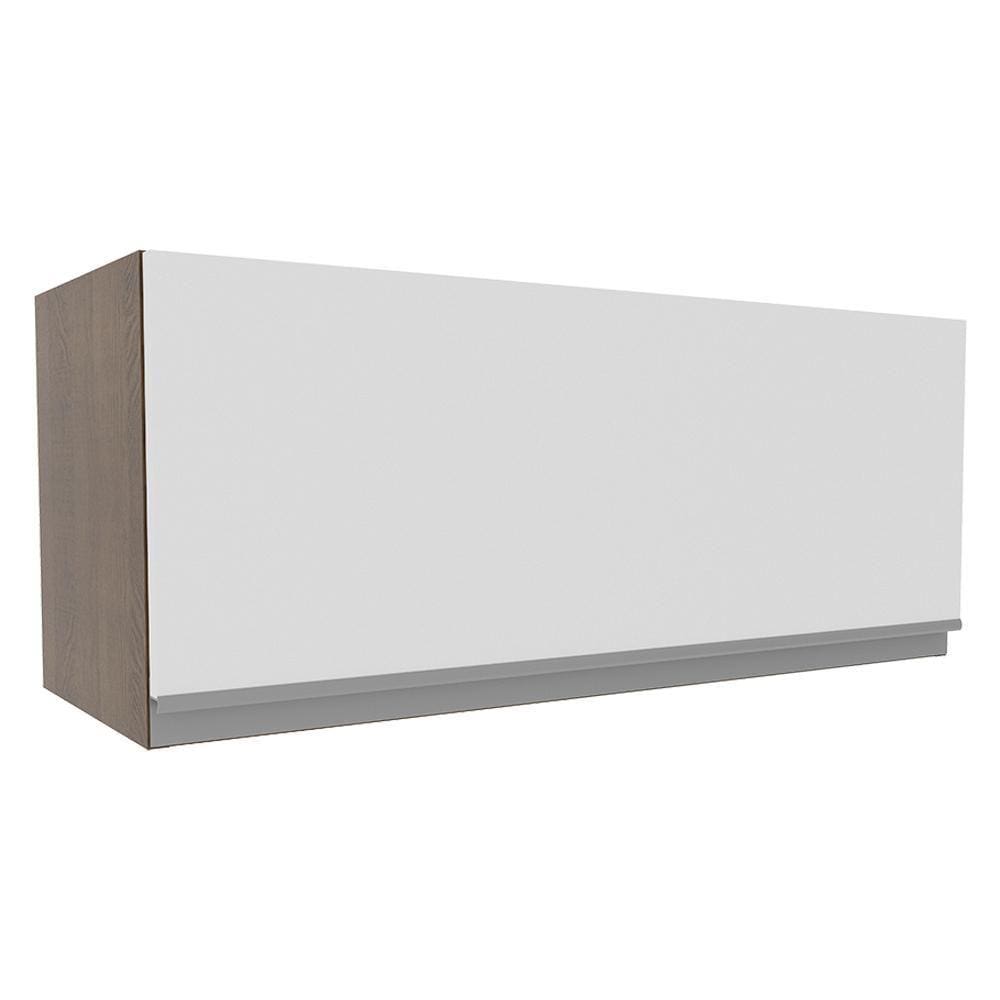 Armário Aéreo Madesa Glamy 80 cm 1 Porta - Rustic/Branco